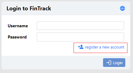 Login page