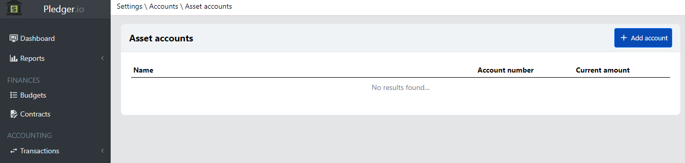 Account overview