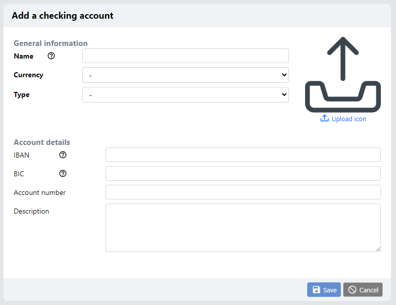 Add account form