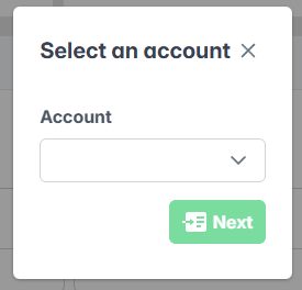 The account selection